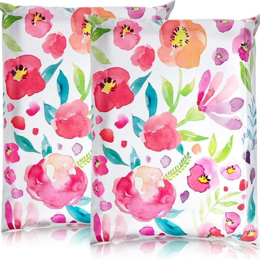 Pack of 25 Floral 10x13 Polymailers